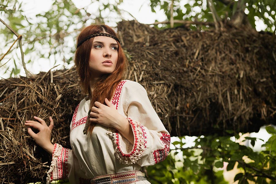 Women in Slavic costumes in Kuantan