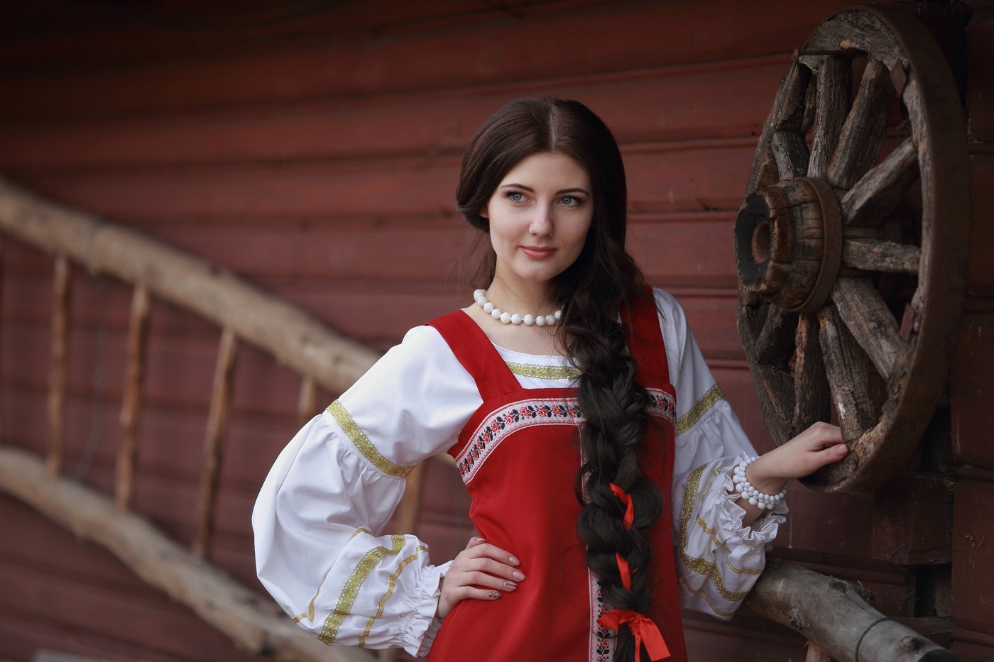 Girls in Slavic costumes in Kuantan