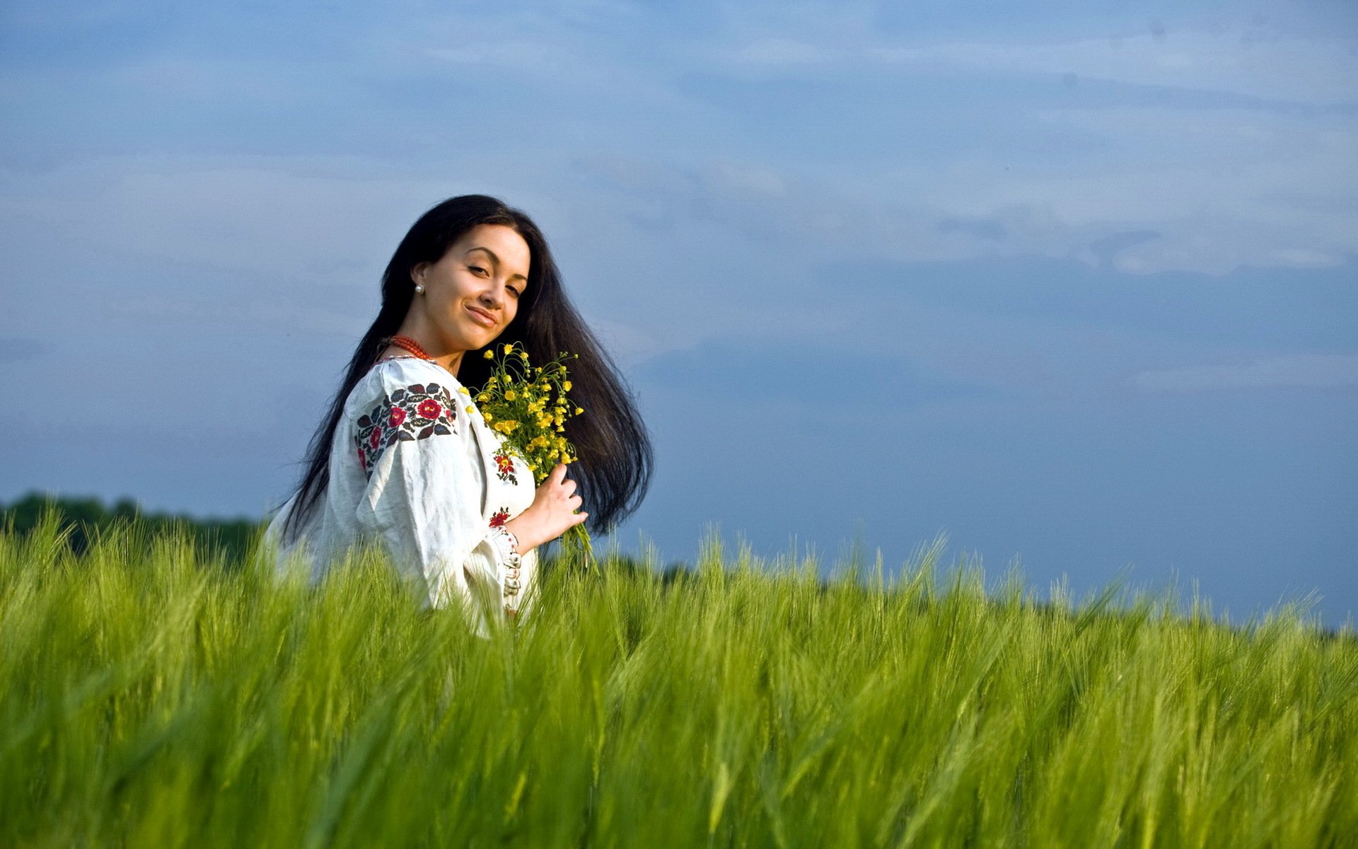 Girls in Slavic costumes in Kuantan