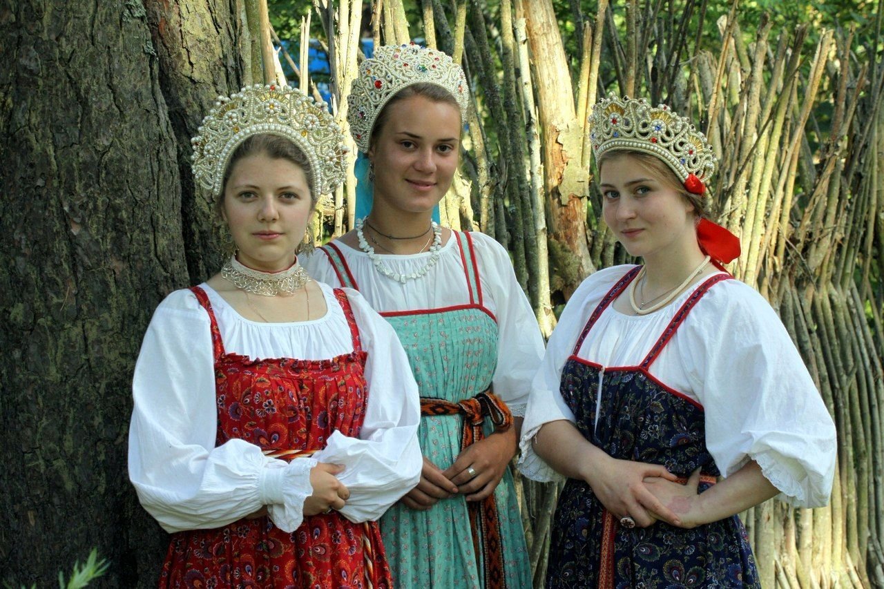 Sexy model Girls in Slavic costumes in Kuantan
